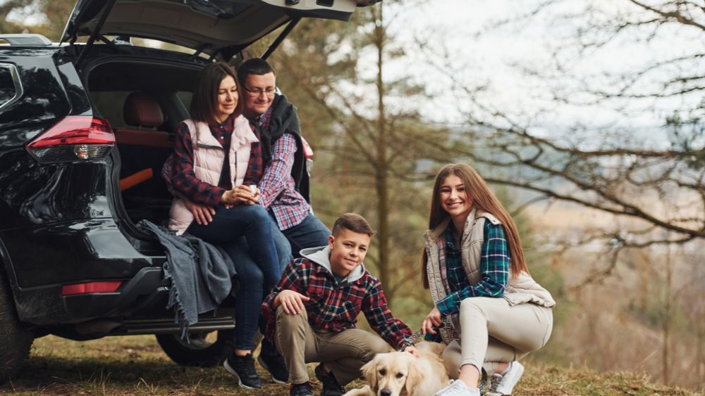 family SUV mountain travel